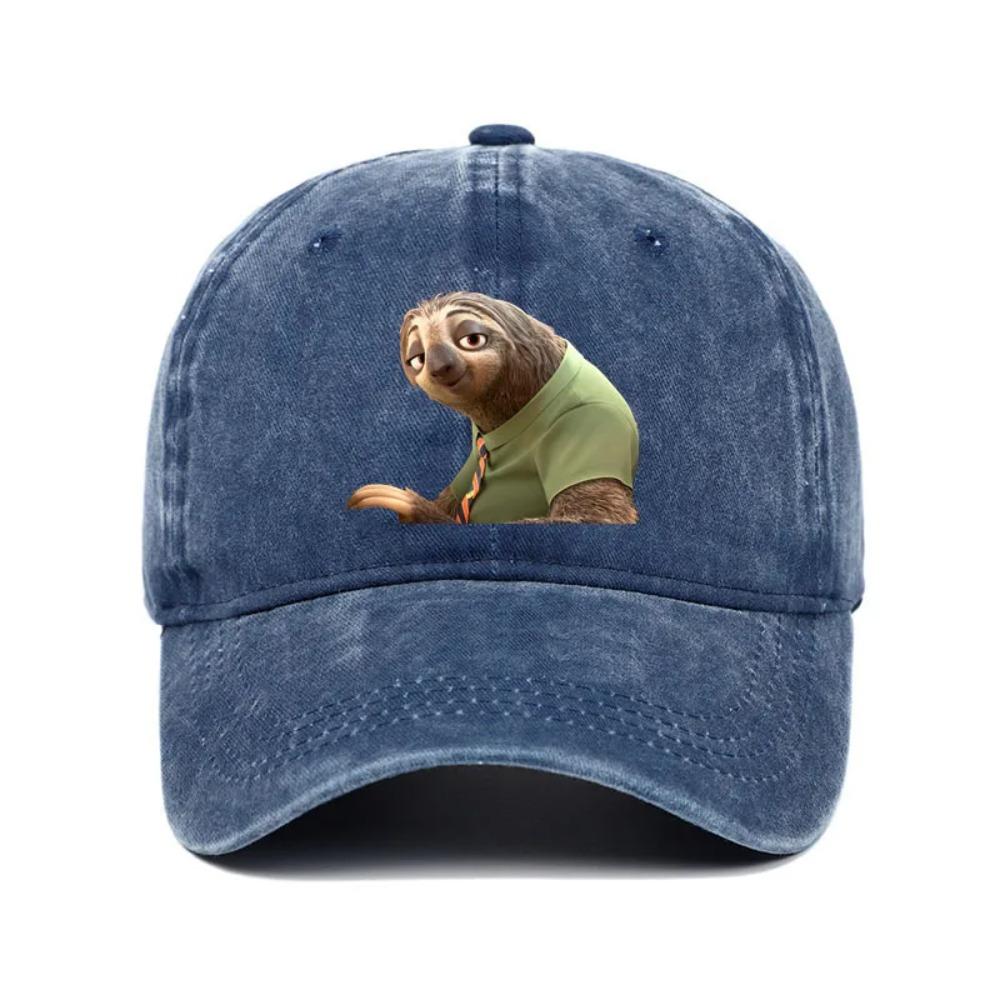 Cartoon Zootopia Three-toedSloth Baseball Cap Couple Women Print Trucker Hat Summer Casual Outdoor Dropshipping Baseball Caps
