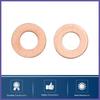 30 Pcs M7 X 14Mm X 1Mm Copper Flat Washer Sealing Gasket Ring For Screw Bolt Nut
