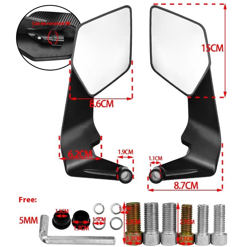 1 Set Motorcycle Rearview Mirror Adjustable Rotating Side View Mirrors For Duke 790 890 125 Mt03 Mt07 Mt25 Mt09/ Mt09 Mt10 Sp