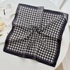 Retro Fashion Versatile Thousand Bird Grid Small Square Scarf Neck Protection Scarf Korean Version Summer Outer Sunscreen Headscarf Headband Accessori