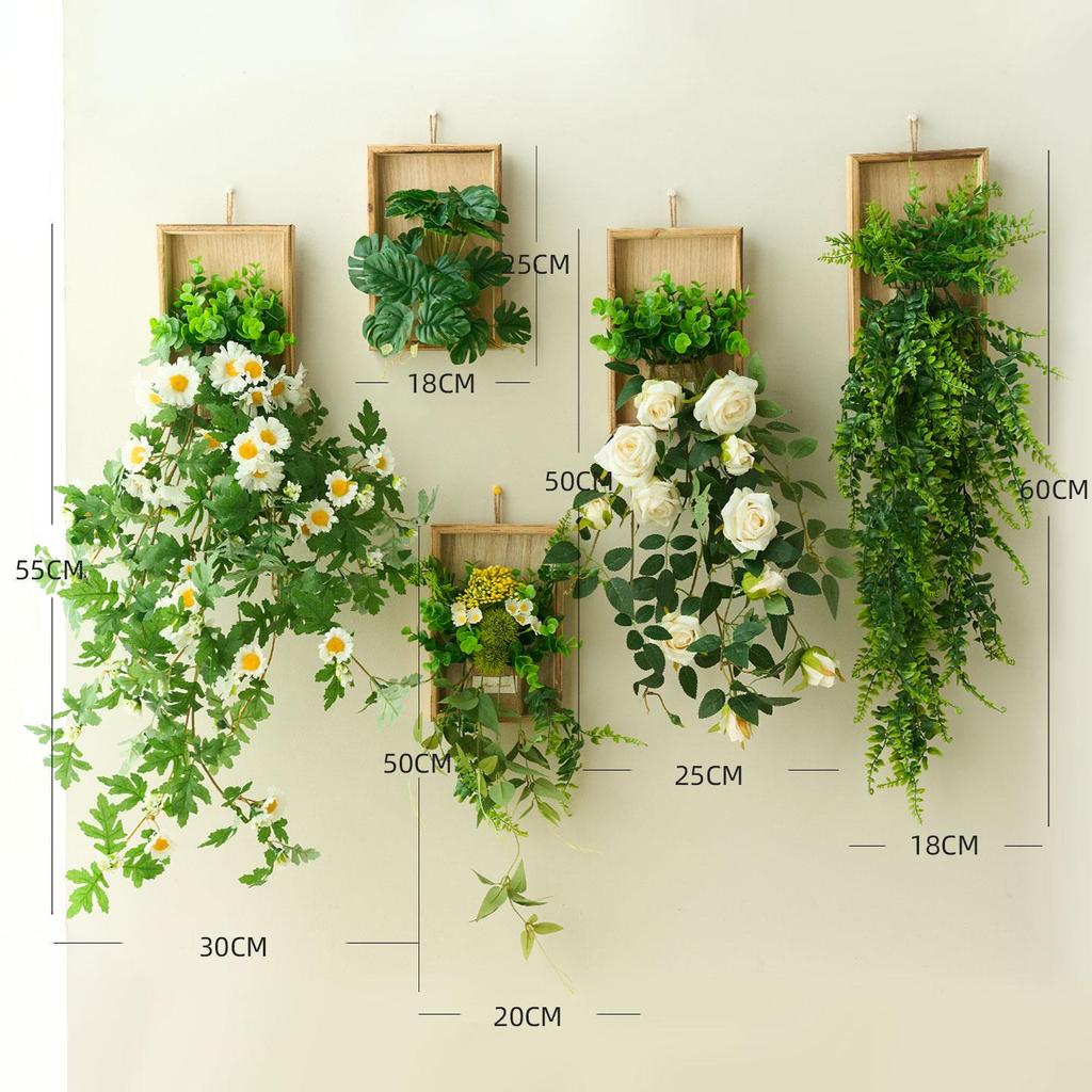 Stylish Daisy Pendant Faux Flower Vine for Indoor Wall Decoration and TV Background