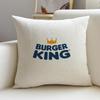 Cushion Cover Cushion Cover Pillowcase, Anti-Mite Invisible Zipper, Linen Sofa Cushion B-Burger K-King