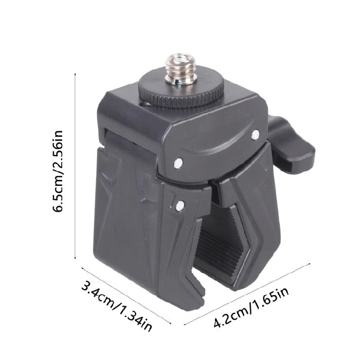 Camera Equipment Clamp Adapter 3/8Inch Threads Screw Adjustable 15-45mm Jaw for Mounting Lights DSLR Action Camera