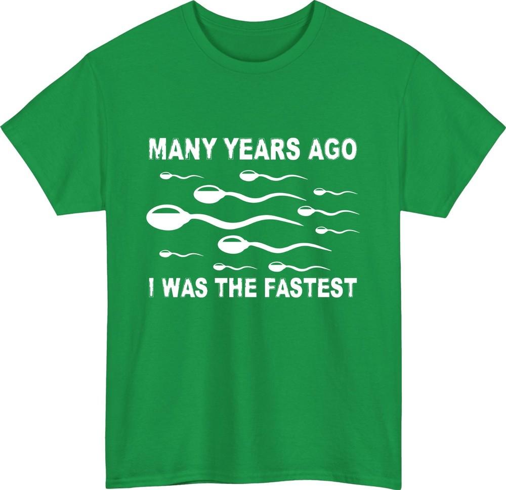 Many years ago i was the fastest tshirt funny meme lover trendy adult tee top S