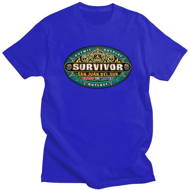 Custom Adventure Game TV Show Survivor Tshirt for Men Short Sleeves Casual T Shirt Cool Tshirt Loose Fit Pure Cotton Tee Gift
