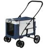 Pet Stroller Corgi Medium and Large Dog Out Car Lightweight Foldable Cat Dog Stroller Pet Trolley