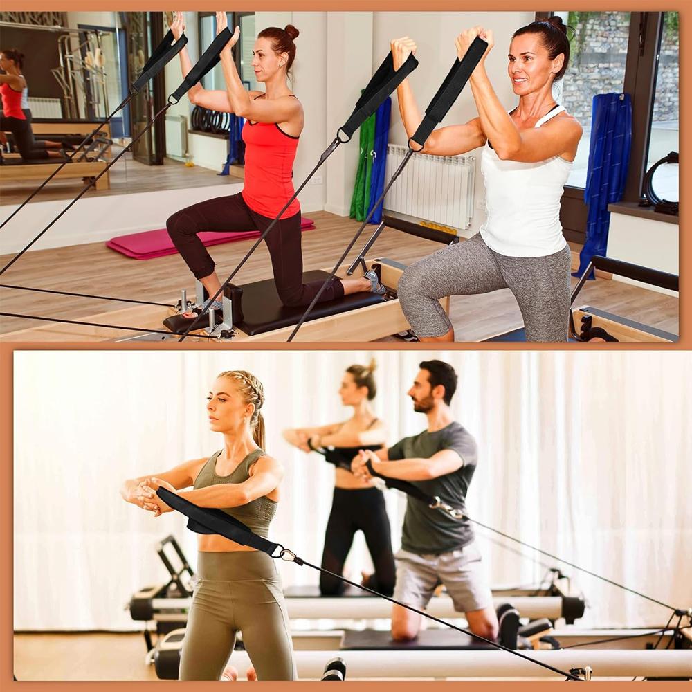 1Pcs Double Loop Pilates Straps With D-Ring Loops Yoga Fitness Equipment Double Padded Hand And Feet Strap