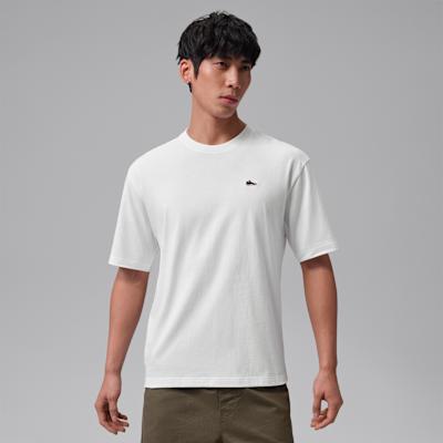 Jordan T Shirts Men s White Crew Neck Moderate S