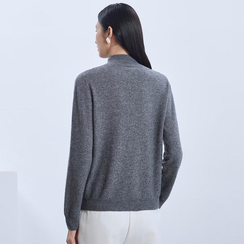 FAPAI Women's Cashmere Blend Semi-High Neck Sweater