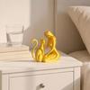 Baizihuahu 3D Printed Sculpture, Woman And Cat Shape, Matte Finish Durable Figurine, Light Luxury Style Ornament for Home Decor