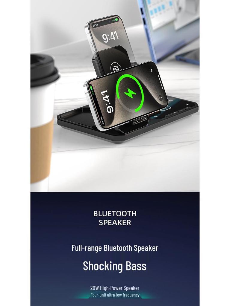 Cross-Border Multifunctional 6-in-1 Wireless Charging Station for Phones, Earphones, and Watches