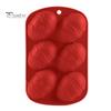 Easter Egg Silicone Mold 6 Cavities Non-stick Food Grade Easy Release DIY Cake Decorating Fondant Chocolate Candy Jelly Ice Baking Mold