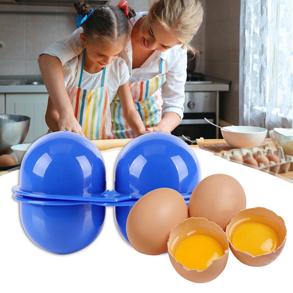 2 Grid Egg Storage Box Plastic Egg Storage Box Portable Egg Carriage Container Egg Holder Container For Camping Picnic