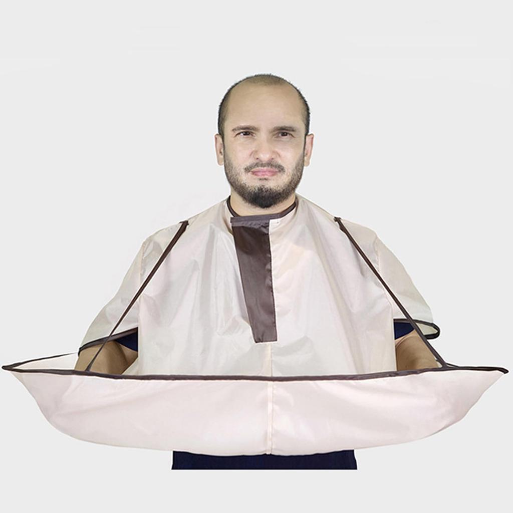 Cluoling Haircut Hair Foldable Haircut Cape for Easy Home Hair and Haircutting Includes Storage Beige Cape, Apron, Waterproof, Haircuts, Dyeing,