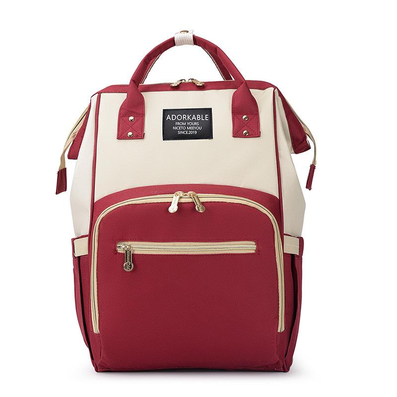 Schoolbag On the New Casual 1011 New Mommy Bag Large Capacity Lightweight Mother and Baby Out Trendy Fashion Mother Bag Backpack