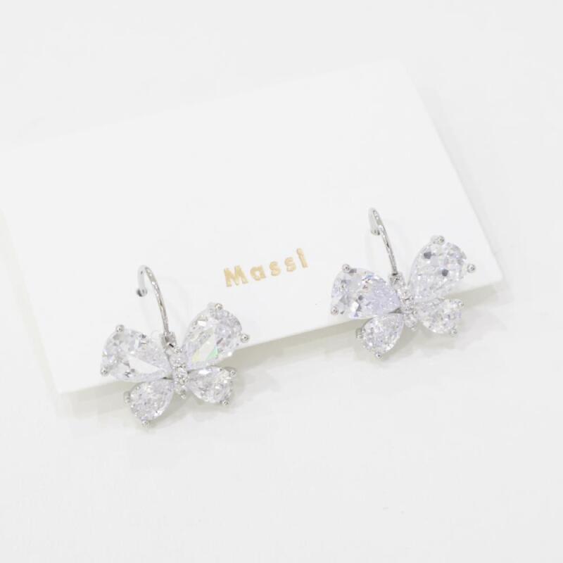 

Women s Butterfly Ribbon Twinkle Hoop Earrings A31826_Single Item