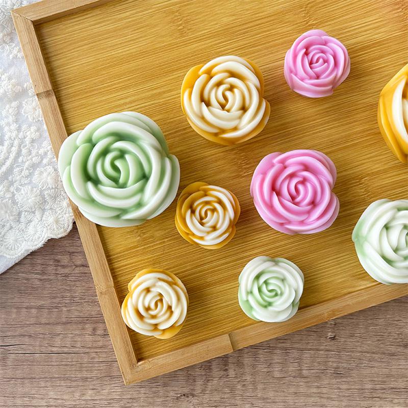 Multi Size 3D Flower Shape Silicone Rose Mold Candle Mould Handmade Soap Mold Wedding Cake Decor Jelly Valentine'S Day Gift Diy
