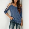Womens Spring Tops Cold Shoulder Summer Shirts for Women Casual Loose Fit Womens Summer T Shirts Soft Fabric Dressy Tops for Women