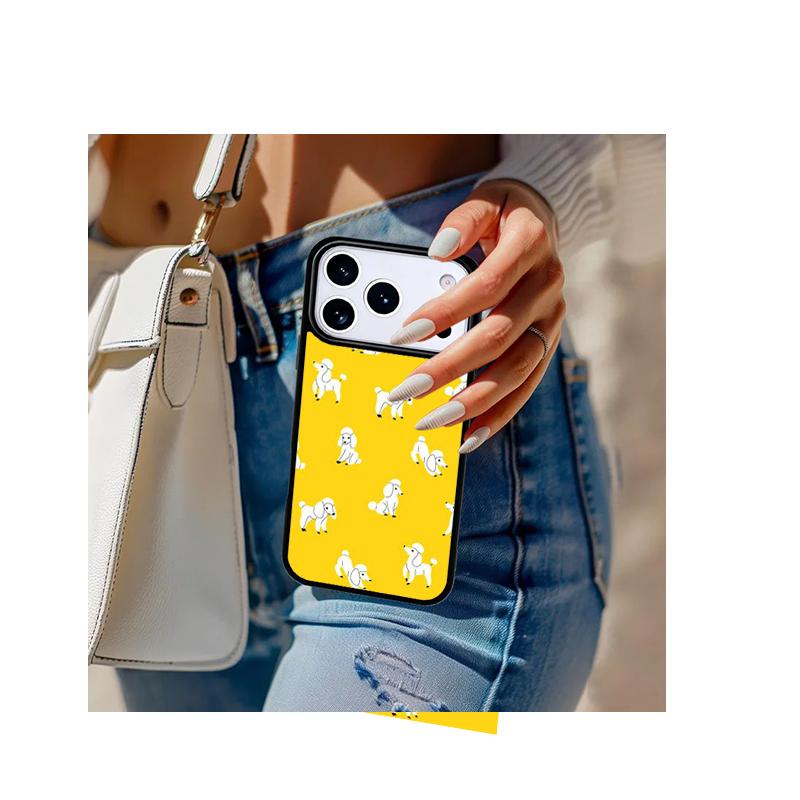 Poodles Cartoon Girly Cute Phone Case For iPhone 17 Air 14 15 13 12 Max Cover For Apple 16e 11 Pro Max Plus Coque