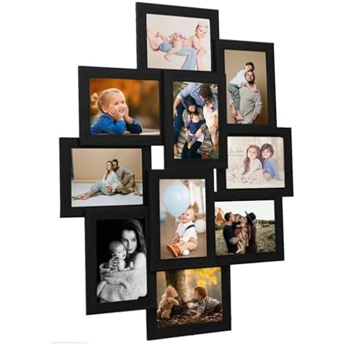 Photo Frame - VIDAXL - Collage of Frames - Black - 10 Photos - 13x18 Cm