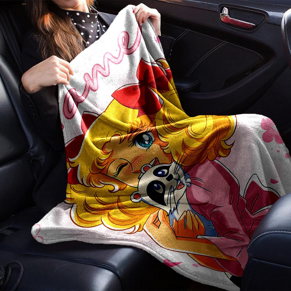 Customiz Name Personality Candy Candy (2) Blanket Soft &Warm Sofa Office Bed Travel Lunch Break Blanket, Gift Suitable for All Seasons