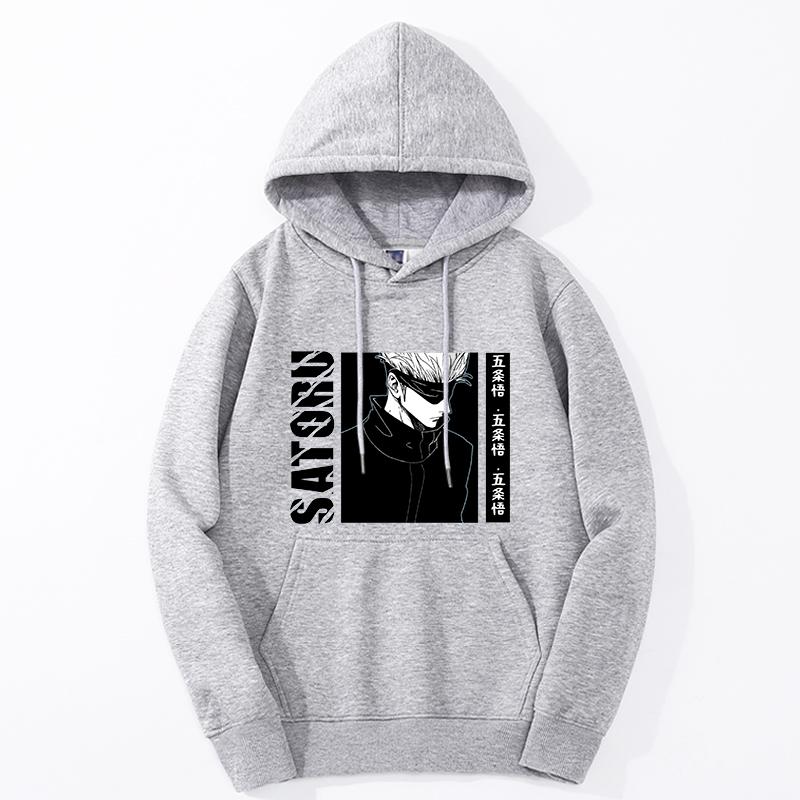 Jujutsu Kaisen Gojo Satoru Manga Graphic Hoodies Vintage Oversized Hooded Hip Hop Long Sleeves Cotton Hoodie Men Women Clothes