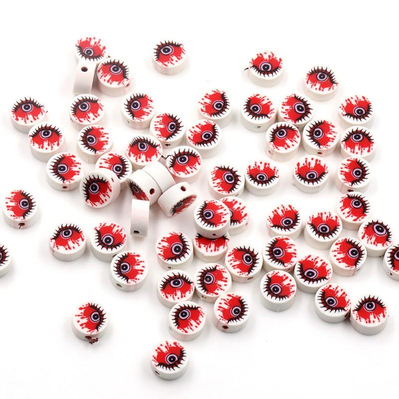Halloween Polymer Clay Beads Spooky Skull Pumpkin Ghost Spacer DIY Jewelry Making 10mm 1000pcs