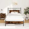 VidaXL Cadre de lit sans matelas chêne fumé 100x200 cm bois ingénierie 4106885