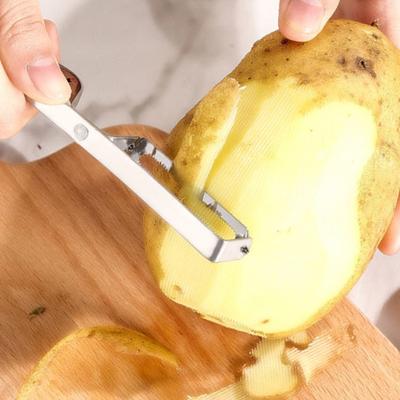 Kitchen Peeler with Comfortable Curved Handle Efficient Meal Prep Tool Fruit And Vegetable Peeler for Potatoes Apples Citrus