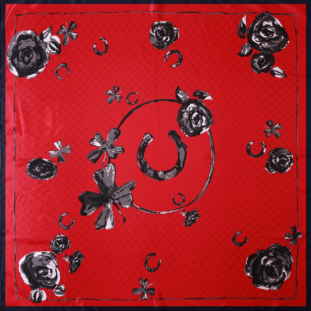 Høykvalitets luksuriøst silkeskjerf pannebånd Skjerf Halsskjerf For kvinner Kjede Silkeskjerf Dekorativt sjal for kvinner