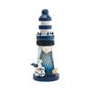 Mediterranean Ocean Lighthouse Model Wooden Lighthouse Beacon Tower Beach Starfish Shell Home Room Bedroom DIY Decorative Crafts Ornament Gift