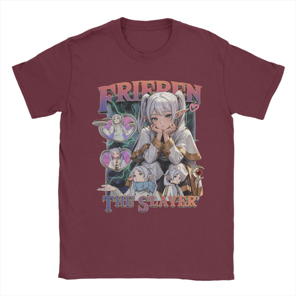 Frieren T-Shirts Herren Anime Neuheit Baumwoll-T-Shirt O-Ausschnitt Kurzarm T-Shirt 6XL Kleidung