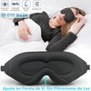 3D Deep Contour Sleep Mask Compatible for s - Soft -Blocking Eye with Adjustable Strap - 100% Darkness for Sleep