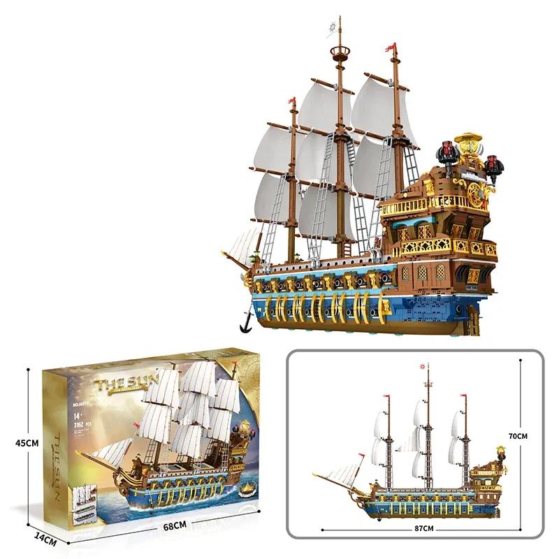 3162 STK Royal Sunshine Seilskip Byggeklosser Sol Piratskip Monteringsmodell Klωσser Utdanningsleker For Barn Julegaver