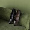 Krazing Pot Sheep Skin Summer Spring Autumn Winter Med Heels Women Round Toe Mary Janes Shallow Pumps
