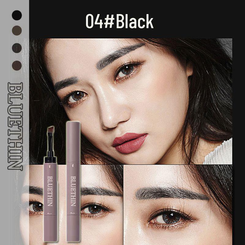 

BLUETHIN Double-Headed Eyebrow Cream & Brush: Waterproof, Smudge-Proof, Long-Lasting Eyebrow Pencil & Powder for Beginners.