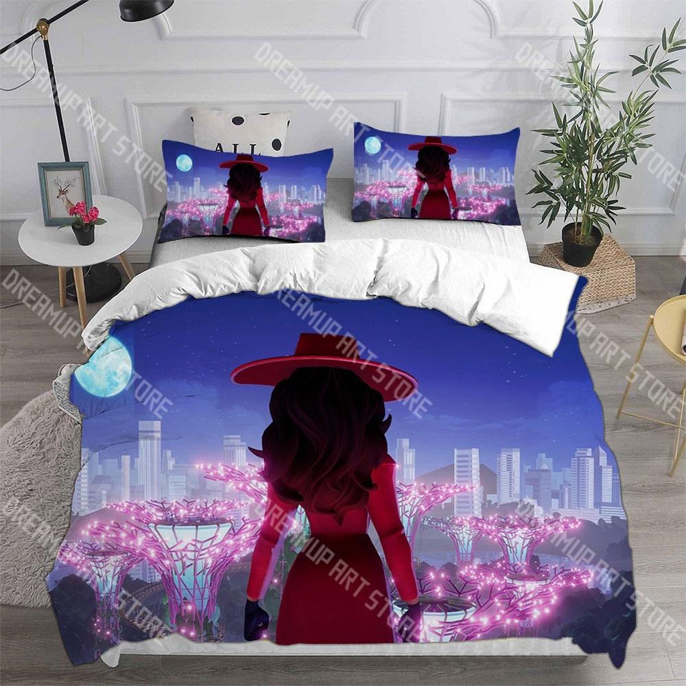 Fashion Carmen Sandiego Cartoon Bedding Set Single Twin Full Queen King Size Bed Set Kids Bedroom Duvetcover Sets Bed Sheet Set