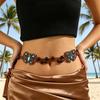 Butterfly Waist Belt with Adjustable Tie Design, Decorative Dress Accent for Skirt Styling, Lightweight Fashion Belt for Festival and Resort Outfits