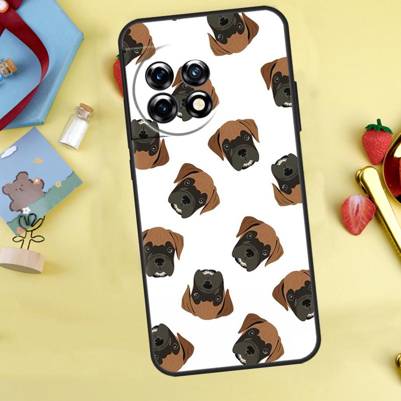 Boxer Dog Case For OnePlus 13T 13R 12 12R 15 13 11 10 10T 8T Nord CE 2 3 4 Lite N20 N30 Nord 5 Cover