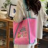 Reusable Bunny Shoulder Bag Lightweight Embroidery Basket Bag Cartoon Shopping Bag  Outdoor