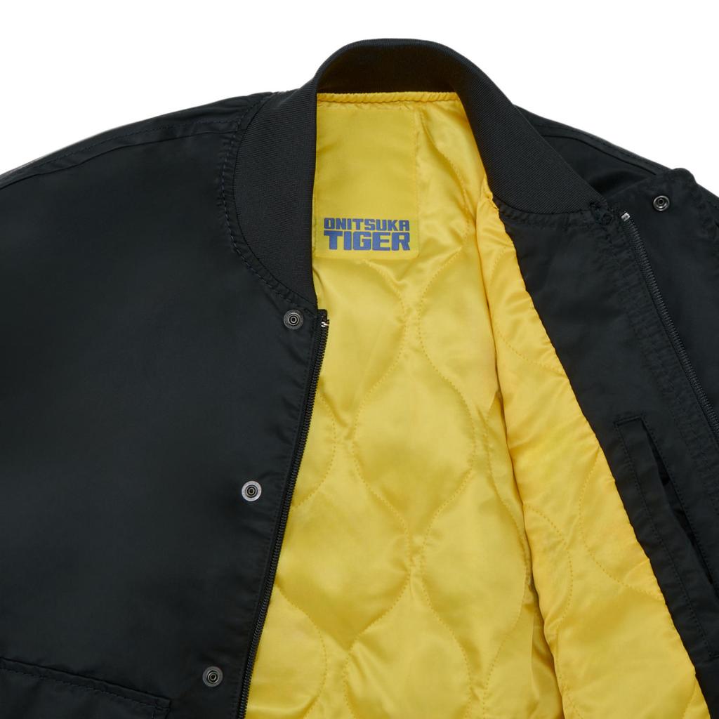 Onitsuka Tiger Denivita Series Bomber Jacket Loose Casual Zip Jacket Men jackets Black 2181B124-001