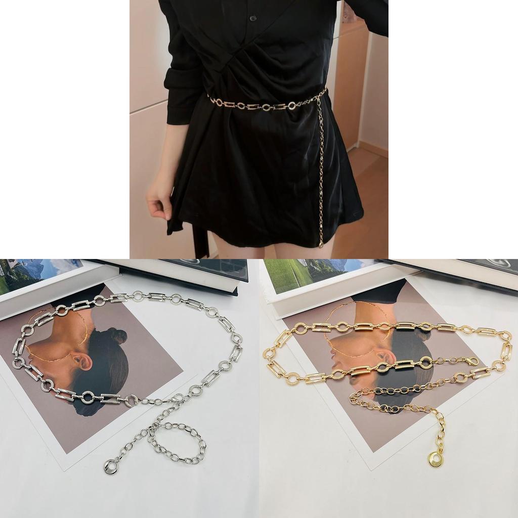 Style Metal Waist Chain Accessory For Women With Simple Shine Design For Casual Wear