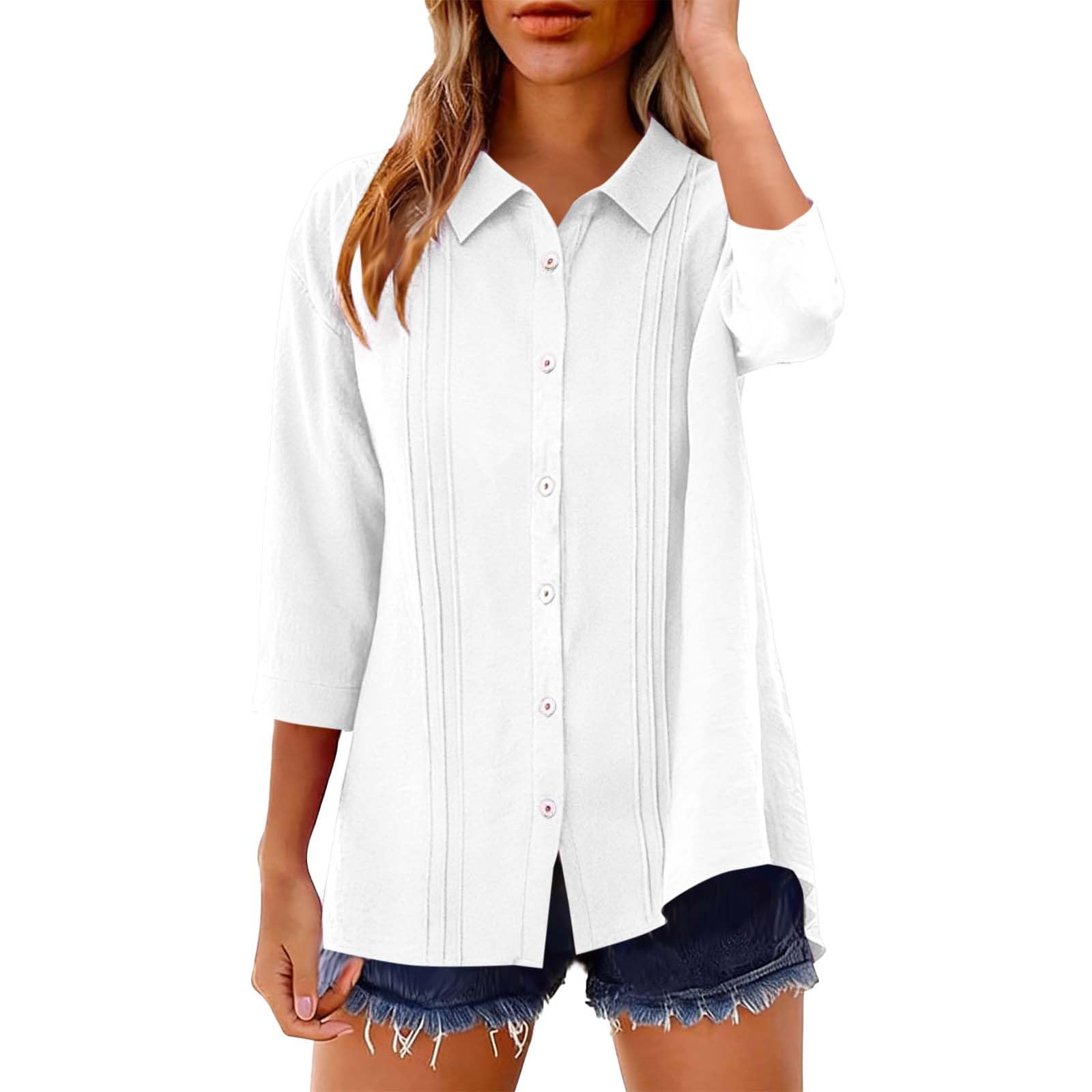 

Ladies fashionable casual loose top L білий