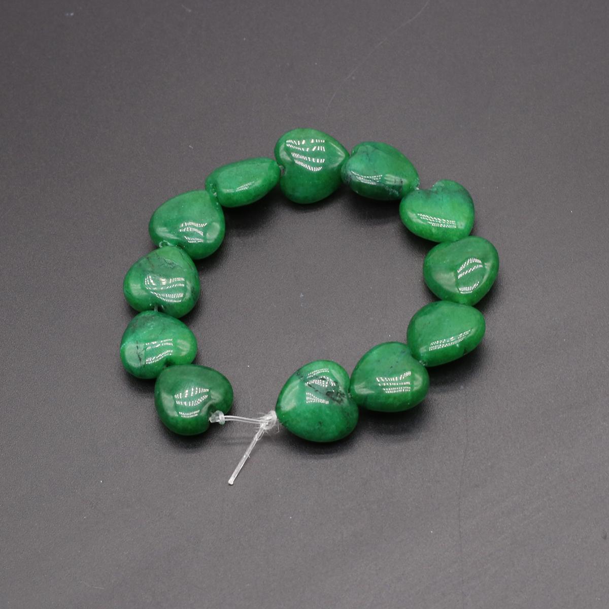 

Изолирующие бусины из натурального камня, агаты/малахитовые бусины в форме сердца для изготовления ювелирных изделий, ожерелье, браслет, серьги, аксессуары 16x16mm