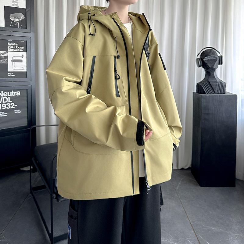 Functional Jacket Men's Spring and Autumn High-end Ruffian Handsome Top Hong Kong Style Large Size American Tooling Jacket