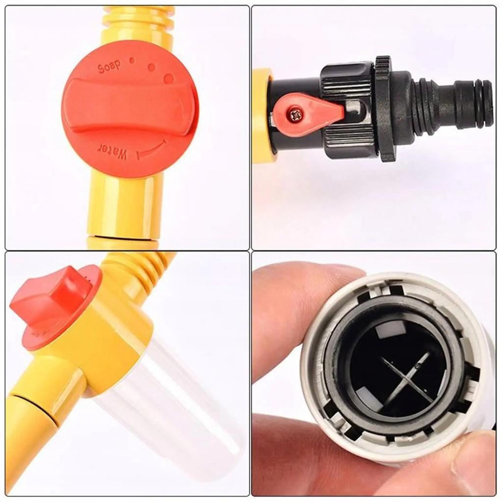 Car Washer Brush For Washing Cars Rotary With Liquid Dispenser Hose 5M