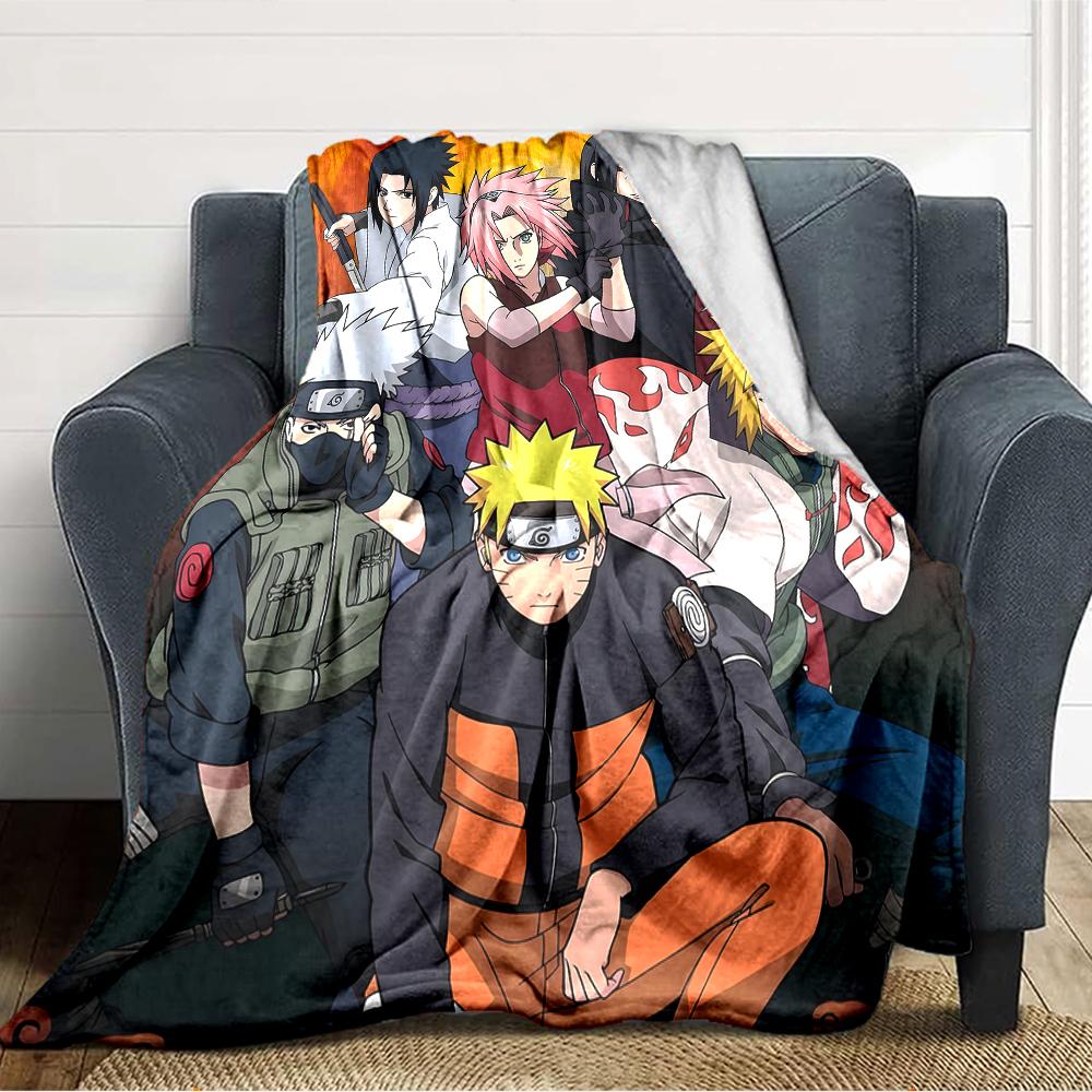 1pc NARUTO (2) Blanket, Gift, for Men and Women, Soft Blanket, Good for Sofa Bed Couch Travel, Lightweight Flannel Blanket