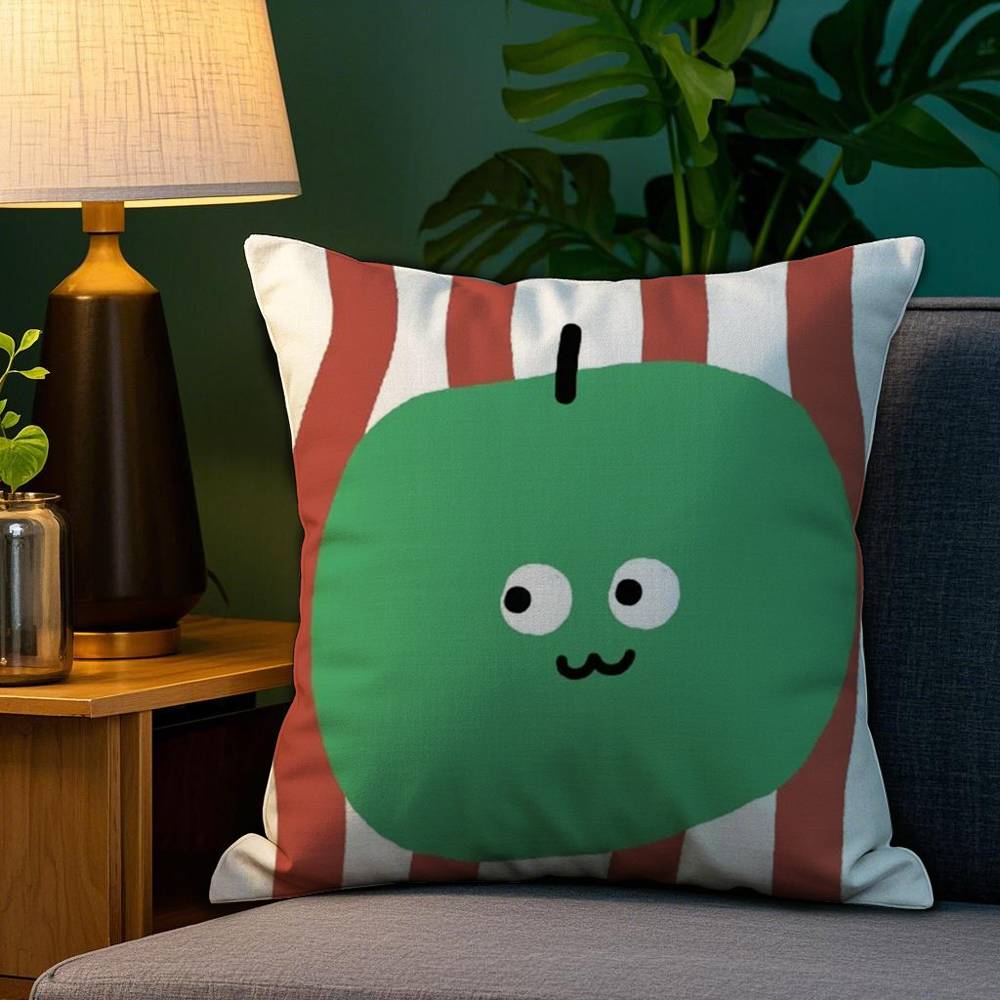 Cute Summer Fruit Pillow Case Sofa Living Room Bedroom Double-sided Printing Square Cushion Nap Time Cushion Cover