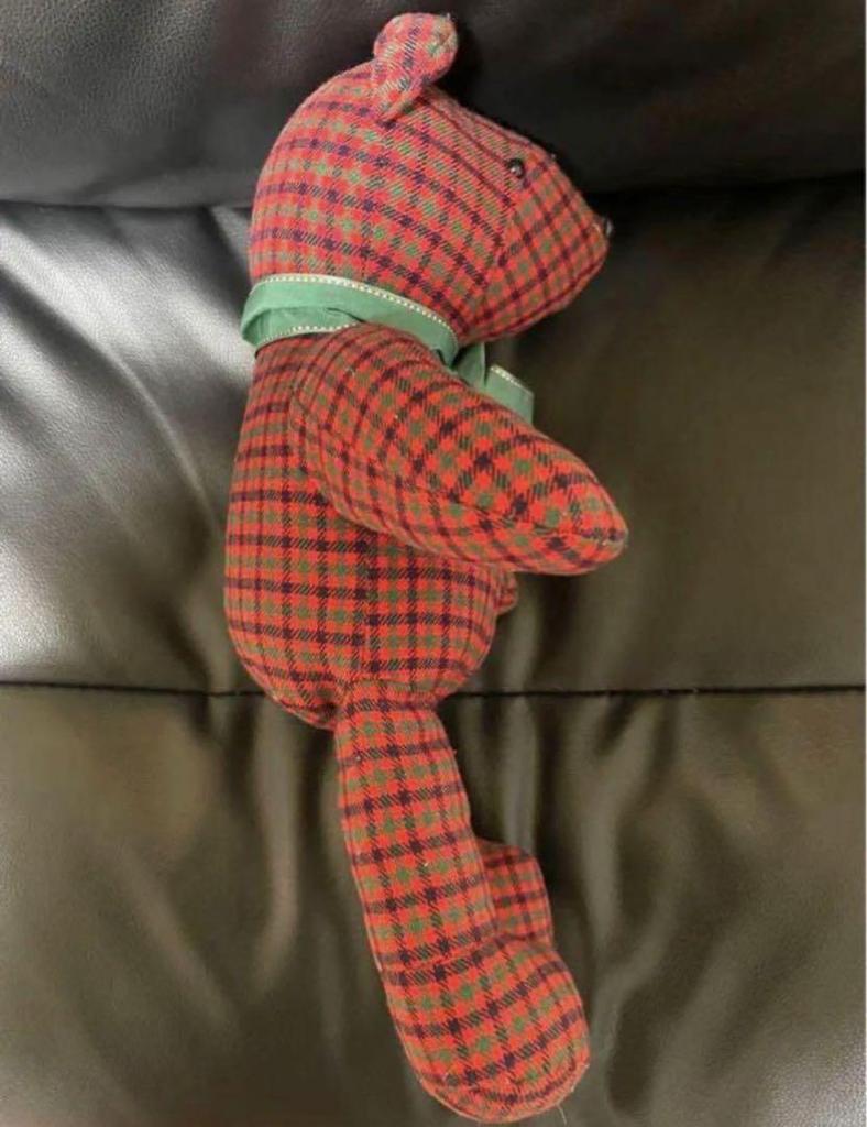 [USED] Familiar Teddy Bear, Red Check