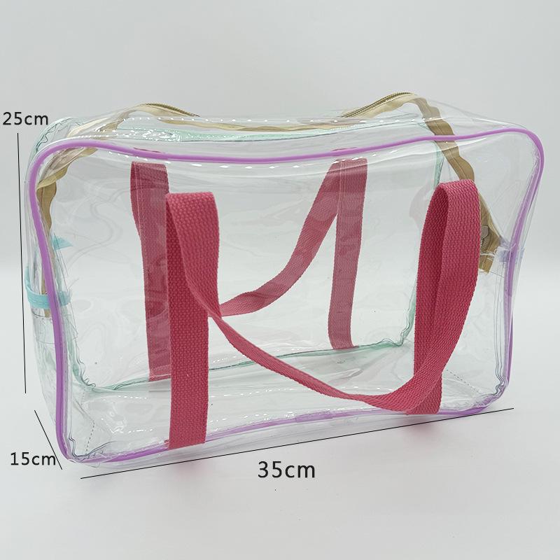 Women's Handheld Transparent Waterproof Travel Makeup & Skincare Bag